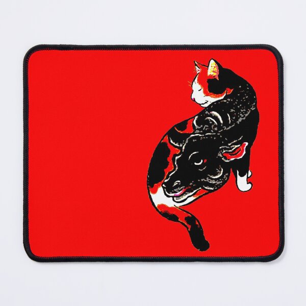 Item preview, Antique Japanese Woodblock Print Cat with Tattoos designed and sold by Epitome Girl.