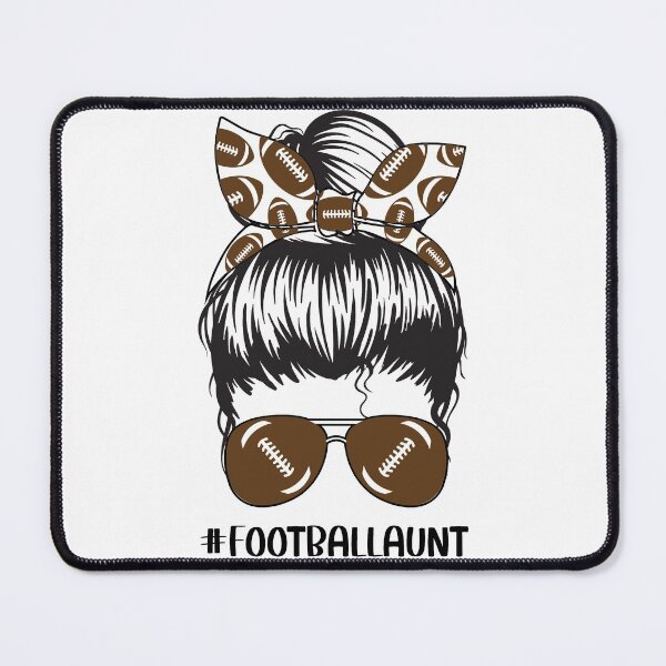 Item preview, Football Aunt Messy Bun Auntie Soccer Sports designed and sold by clothesy7.