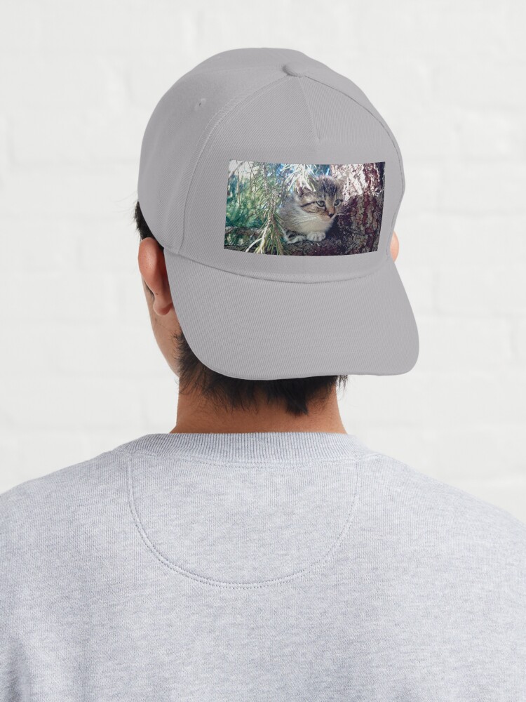 Alternative Ansicht von Tiger auf Baum Cap