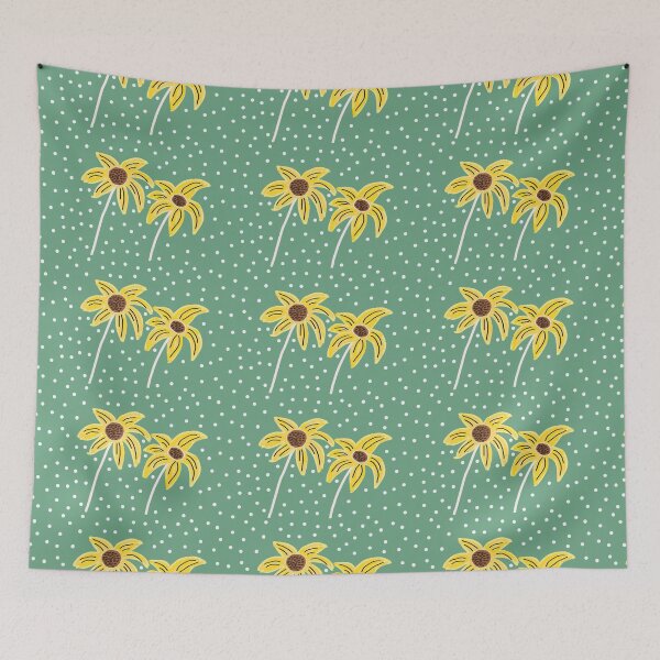 Item preview, Yellow Daisies with Polka Dot Background designed and sold by RepeatCandy.