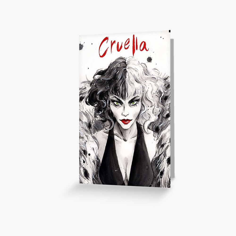 "Cruella Fanart" Greeting Card for Sale by mendic | Redbubble