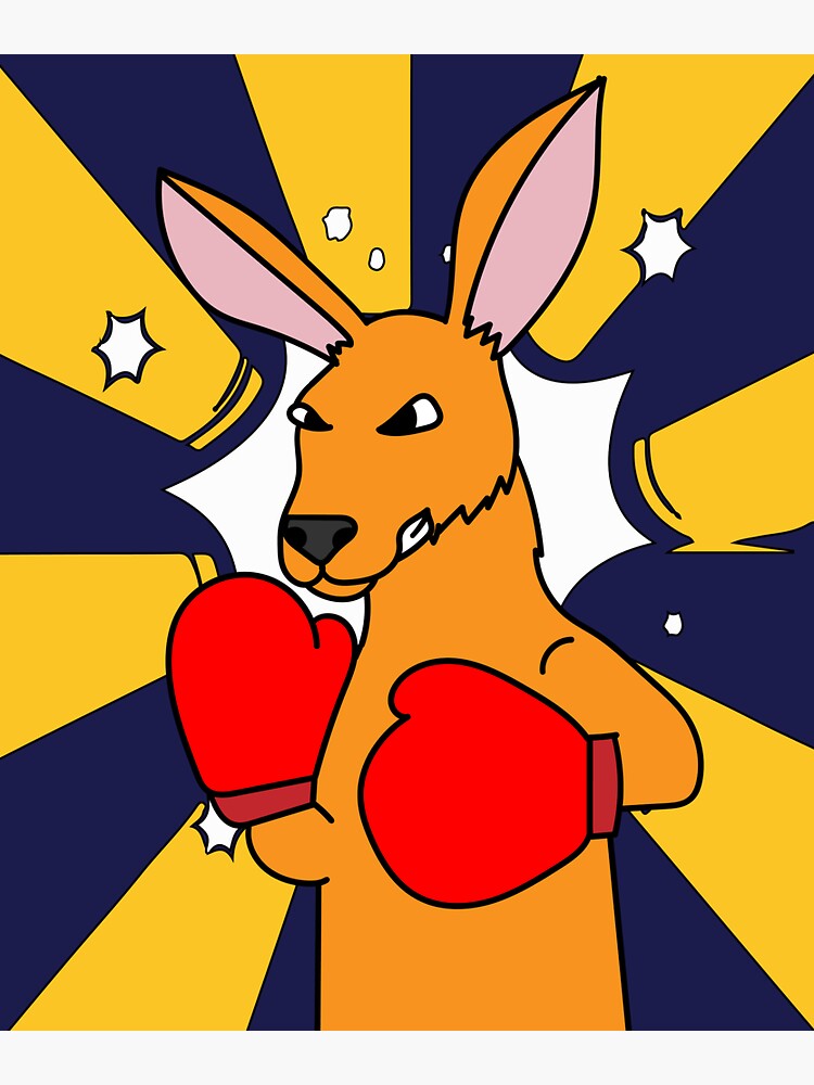 "Boxing Glove Boxing Kangaroo Fighting" Sticker for Sale by flofin