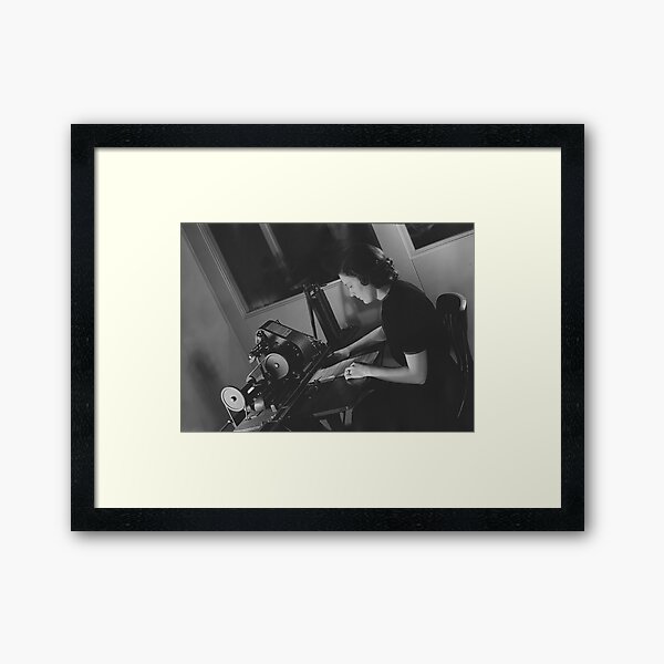 Woman at work Framed Art Print