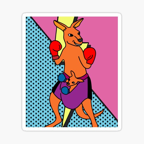 "Boxing Glove Boxing Kangaroo Fighting" Sticker for Sale by flofin