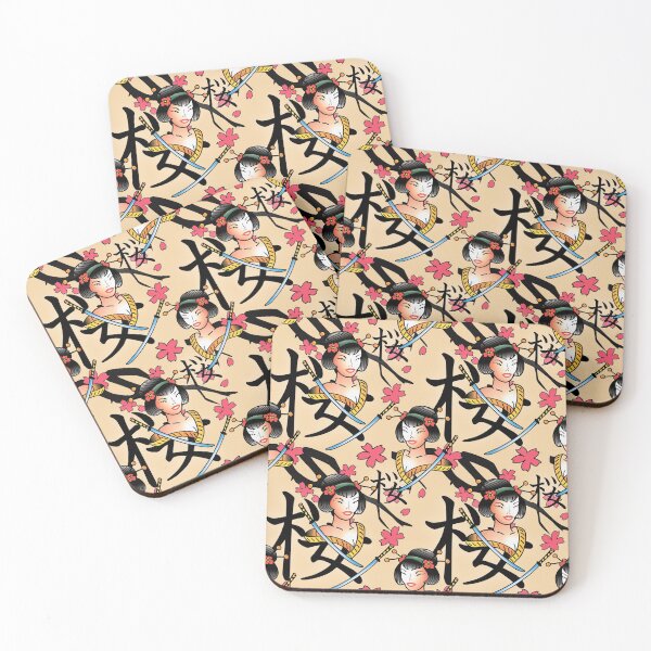 Item preview, Antique Tattoo Styled Geisha designed and sold by SewnMemories.