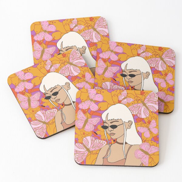 Item preview, Woman with Butterflies and Retro Background designed and sold by Taleahsdesigns.