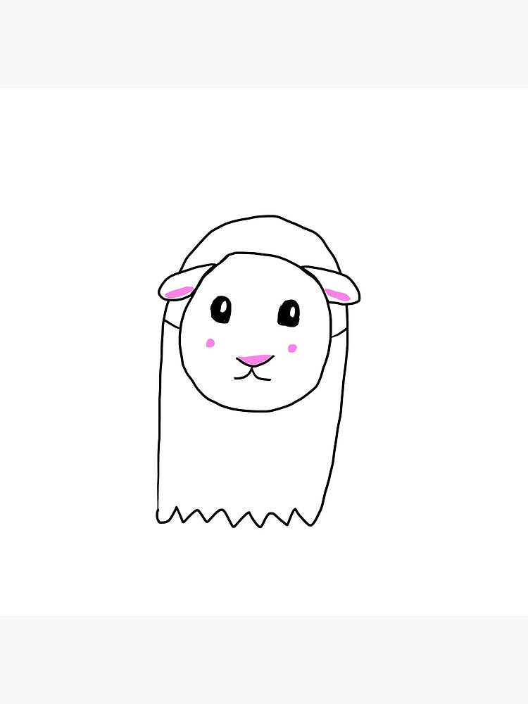 Thumbnail 2 of 2, Tote Bag, a ghost wearing a halloween sheep mask designed and sold by pixiebat8.