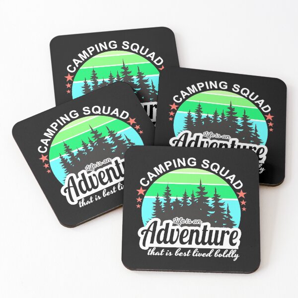 Artikelvorschau, Das Leben eines Campingteams ist ein Abenteuer, das am besten mutig gelebt wird entworfen und verkauft von inkframe.