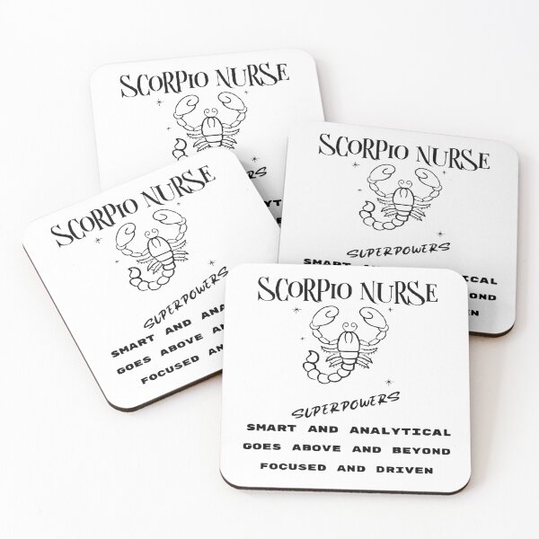 Item preview, Scorpio Zodiac Sign describing  Scorpio Nurse Qualities designed and sold by PrintHatcher.