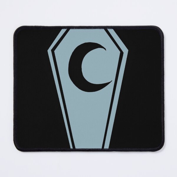 Item preview, Blue coffin crescent moon print designed and sold by DemonicGloom.