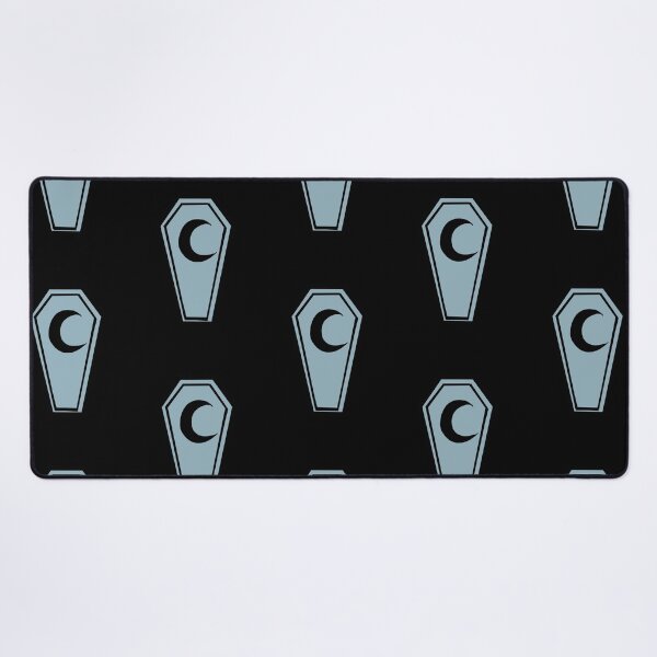 Item preview, Blue coffin crescent moon print designed and sold by DemonicGloom.
