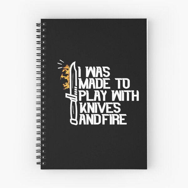 Item preview, I Was Made To Play With Knives And Fire - Funny Quote Cook lover Men Women Boys Girls Kids  Birthday Gift designed and sold by ChanUus.