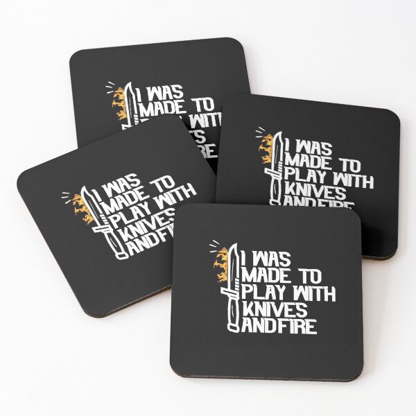 Item preview, I Was Made To Play With Knives And Fire - Funny Quote Cook lover Men Women Boys Girls Kids  Birthday Gift designed and sold by ChanUus.