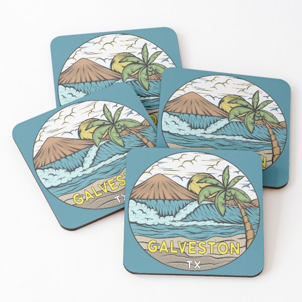 Item preview, Galveston Beach Texas Vintage designed and sold by KrisSidDesigns.