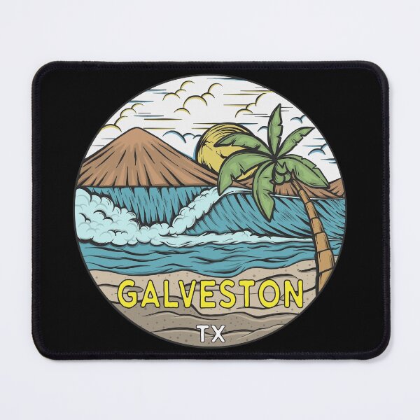 Item preview, Galveston Beach Texas Vintage designed and sold by KrisSidDesigns.