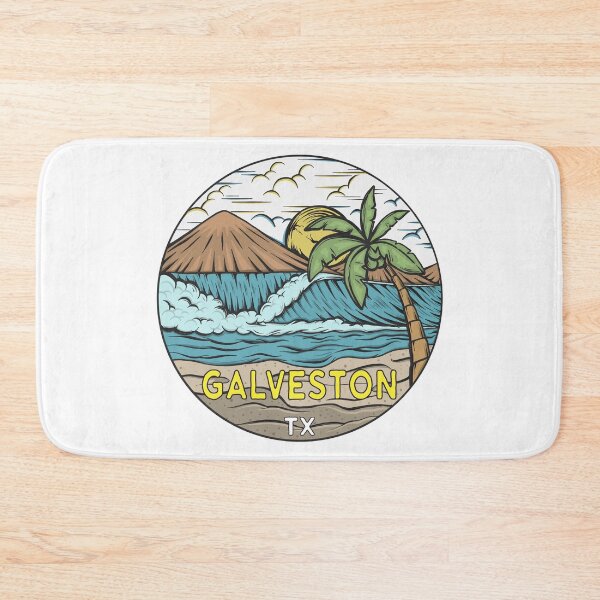 Item preview, Galveston Beach Texas Vintage designed and sold by KrisSidDesigns.