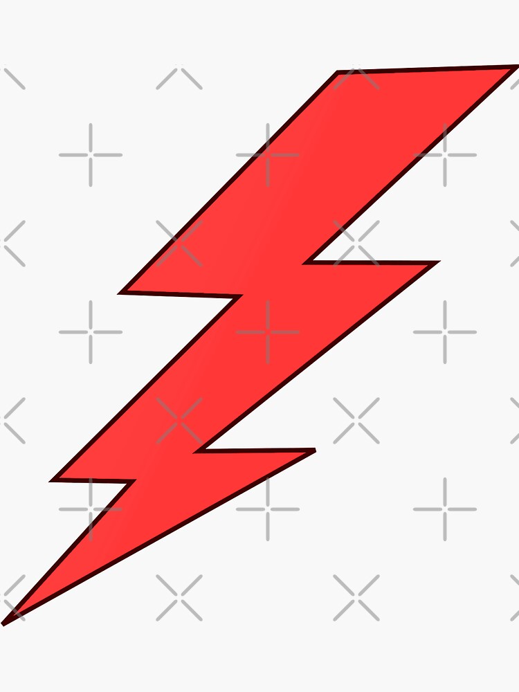"Red Lightning bolt sticker For cars" Sticker for Sale by inpeace