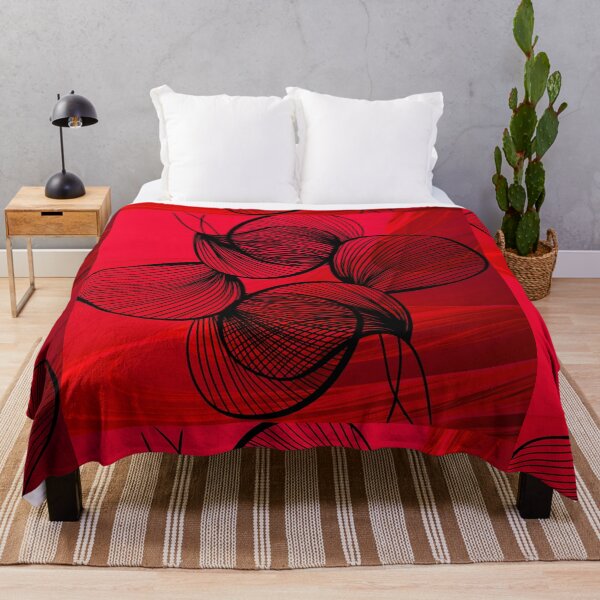 Item preview, Red Abstract Leaves designed and sold by Taleahsdesigns.