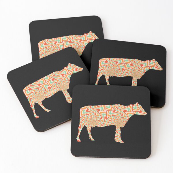 Item preview, Colorful Retro Vintage Cow designed and sold by flofin.