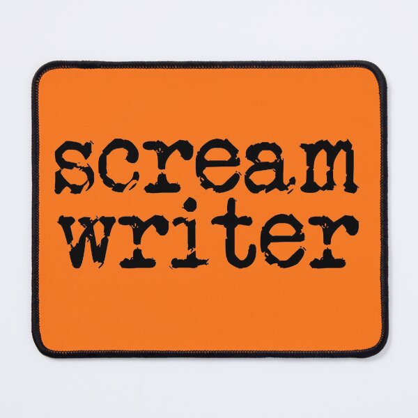 Item preview, scream writer in black on pumpkin orange designed and sold by TeaRoseWriter.