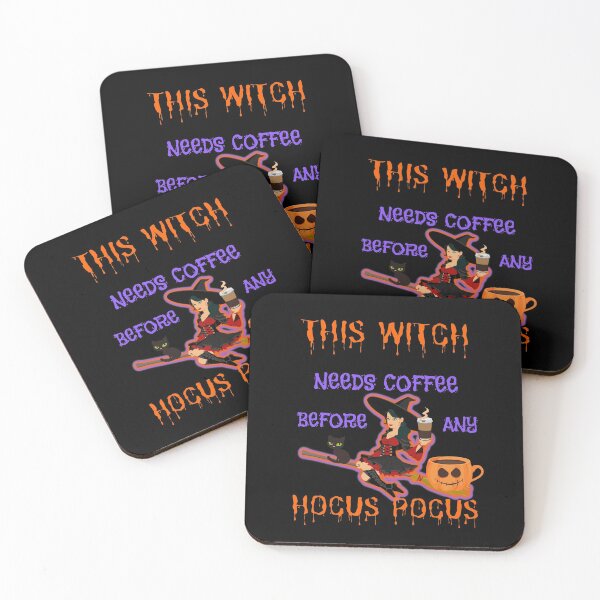 Item preview, This Witch Needs Coffee Before Any Hocus Pocus designed and sold by WoodburyLake.