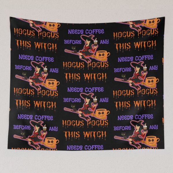 Item preview, This Witch Needs Coffee Before Any Hocus Pocus designed and sold by WoodburyLake.
