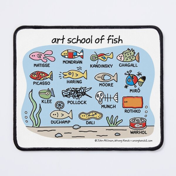 Item preview, art school of fish designed and sold by WrongHands.
