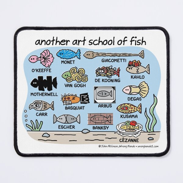 Item preview, another art school of fish designed and sold by WrongHands.