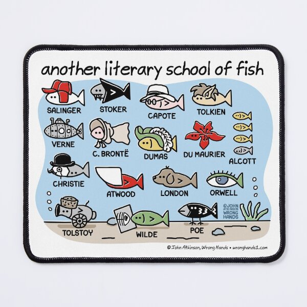 Item preview, another literary school if fish designed and sold by WrongHands.