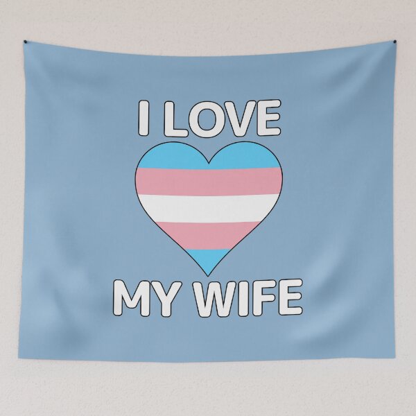 Artikelvorschau, I Love My Wife - Transgender Pride Heart entworfen und verkauft von CoolArtGeek.