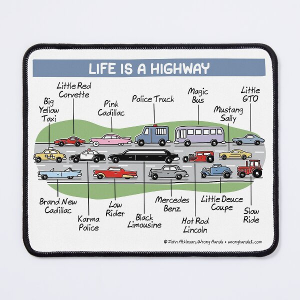 Item preview, Life is a Highway designed and sold by WrongHands.