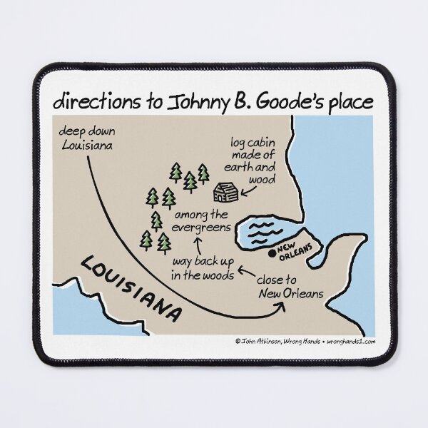 Item preview, Directions to Johnny B Goode's place designed and sold by WrongHands.