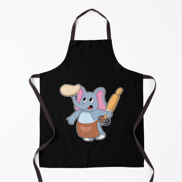 Item preview, Elephant as Cook with Rolling pin & Dough designed and sold by Snabdesign84.