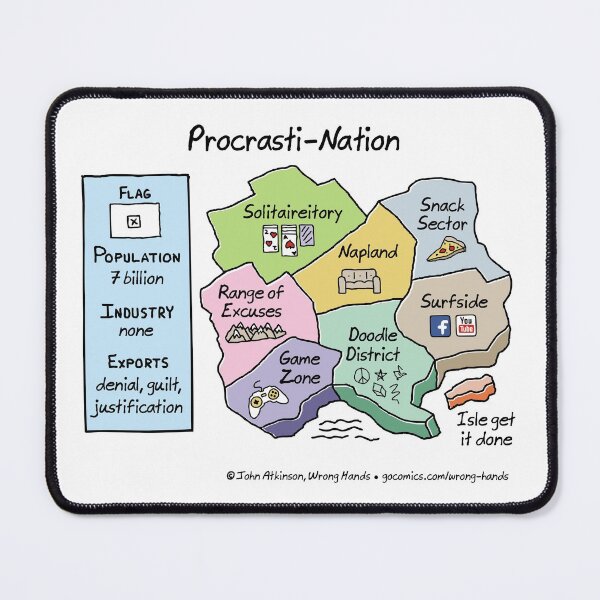 Item preview, Procrasti-Nation designed and sold by WrongHands.