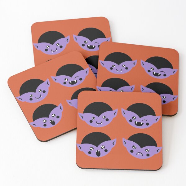 Artikelvorschau, Heather Purple und Burnt Orange Vampirmuster entworfen und verkauft von Jelly Turnip.