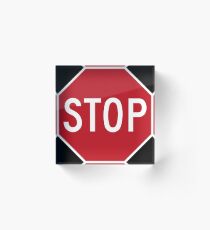 Panneau stop Bloc acrylique