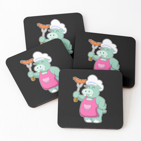 Item preview, Hippo as Cook with Sausage designed and sold by Snabdesign84.