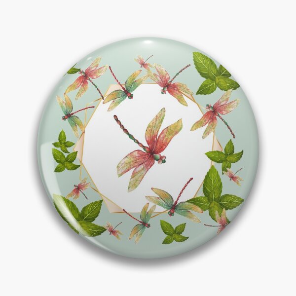 Item preview, Dragonflies and Mint Leaves designed and sold by Taleahsdesigns.