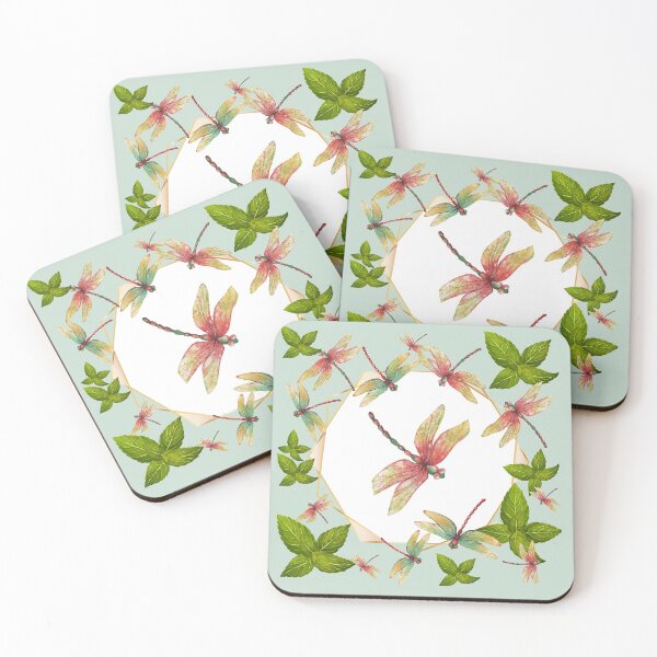 Item preview, Dragonflies and Mint Leaves designed and sold by Taleahsdesigns.