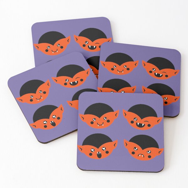 Item preview, Fire Orange and Royal Purple Vampire Pattern designed and sold by Jelly Turnip.