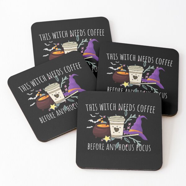 Item preview, This Witch Needs Coffee Before Any Hocus Pocus Halloween designed and sold by RanirO.