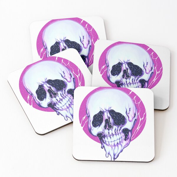 Item preview, Halloween Holiday. Scull. Aesthetics. Drawing Skeleton, psychedelic art, purple, sticker,  designed and sold by Senior-Kuzmin.