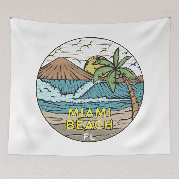 Item preview, Miami Beach Florida Vintage designed and sold by KrisSidDesigns.