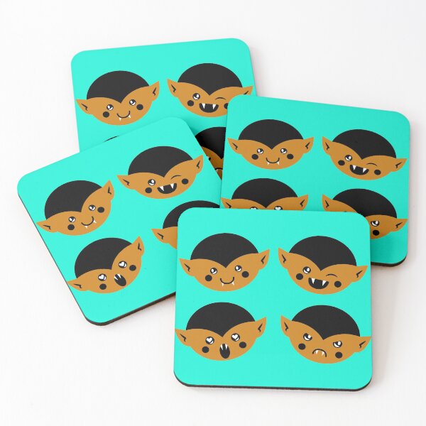 Item preview, Mustard and Teal Vampire Pattern designed and sold by Jelly Turnip.
