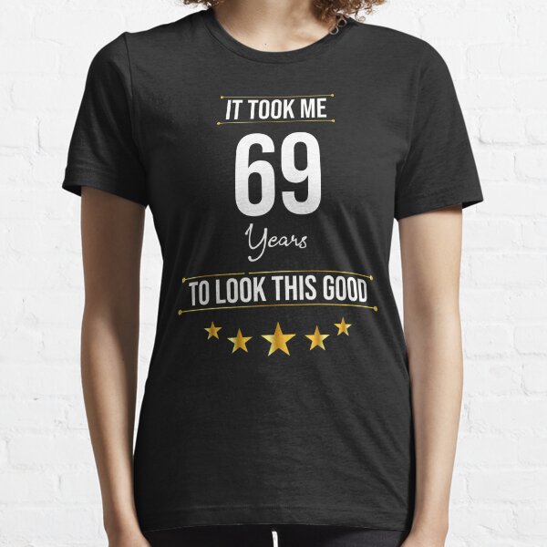 ShirtScope 69th Birthday Gift for 69 Year Old Jersey Number 69 Shirt XL