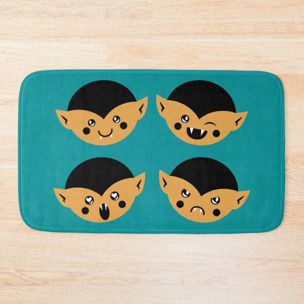 Item preview, Spice Yellow and Ocean Teal Vampire Pattern designed and sold by Jelly Turnip.