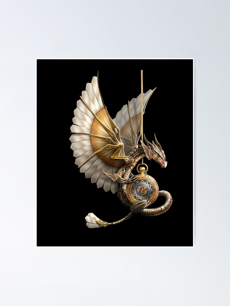 Steampunk Dragon On Watch Gift Vintage T Shirt