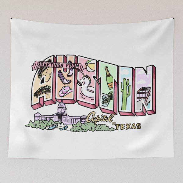 Item preview, Greetings From Austin | The State Collection | Tesni Alys Designs designed and sold by Tesni Alys.