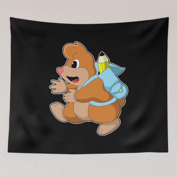 Item preview, Mole as Student with Backpack designed and sold by Snabdesign84.