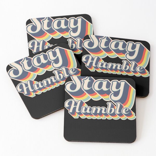 Item preview, Stay Humble Quote Retro Cursive Rainbow Embossed Colors designed and sold by johnta17.